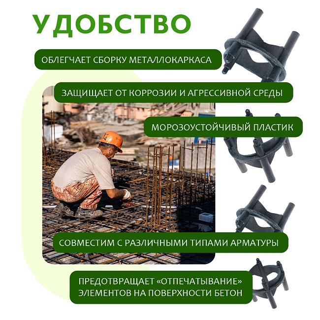Фиксатор арматуры многоуровневый 25/30/35/40 упаковка 250 шт. — изображение 6