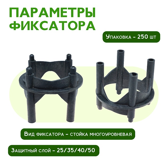 Фиксатор арматуры многоуровневый 25/35/40/50 упаковка 250 шт. — изображение 2