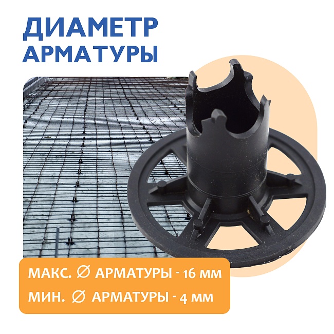 Фиксатор арматуры стульчик под сыпучий грунт ФС 40 250 шт. — изображение 3