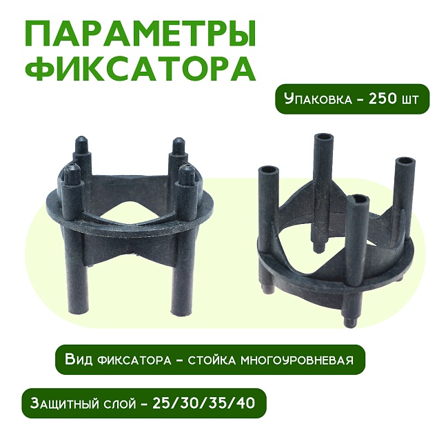 Фиксатор арматуры многоуровневый 25/30/35/40 упаковка 250 шт. — изображение 2