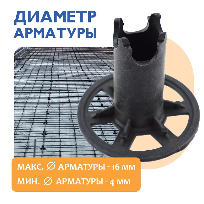Фиксатор арматуры стульчик под сыпучий грунт ФС 60 250 шт. — изображение 8