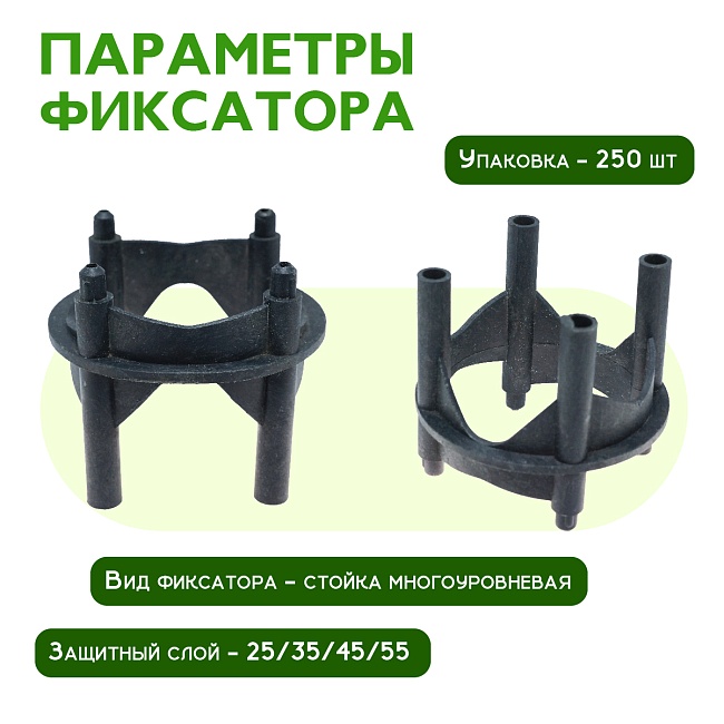 Фиксатор арматуры многоуровневый 25/35/45/55 упаковка 250 шт. — изображение 2