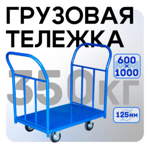 Платформенная тележка Промышленник 1000х600 ПД-6.10 125 мм с двумя ручками